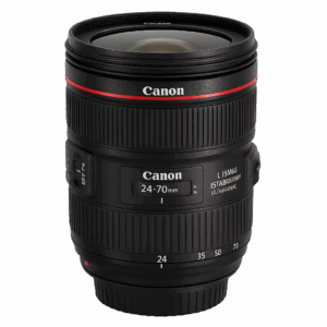 canon ef 24 70mm f/4 l is usm af linsa með húddi