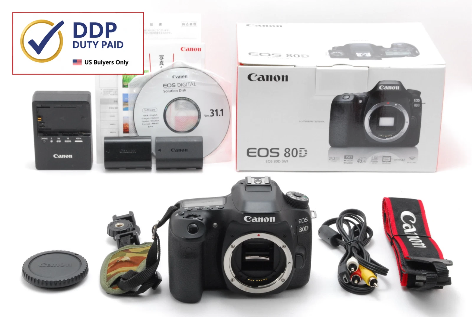 Canon 80D, body í kassa