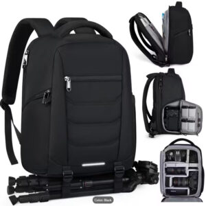 sdysm myndavélabakpoki – rúmgóður og öruggur bakpoki fyrir dslr & linsur