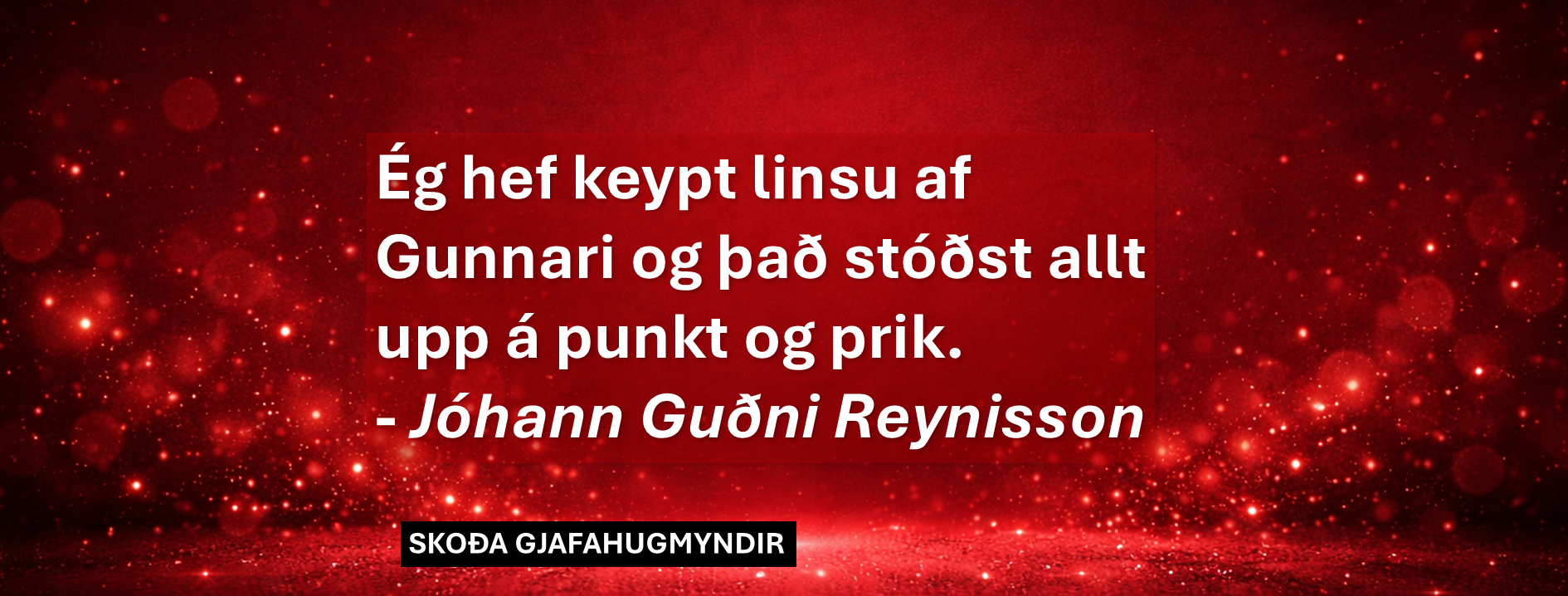 Umsögn viðskiptavinar – fermingargjafir hjá Myndavélamarkaðnum